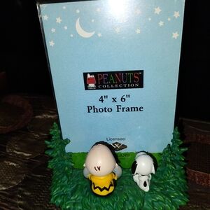 *Rare* Vintage Peanuts Photo Frame with Charlie Brown and Snoopy